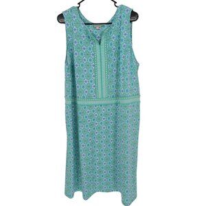 Talbots Size 2X Dress Artsy Art to Wear Floral Sleeveless Knit Shift